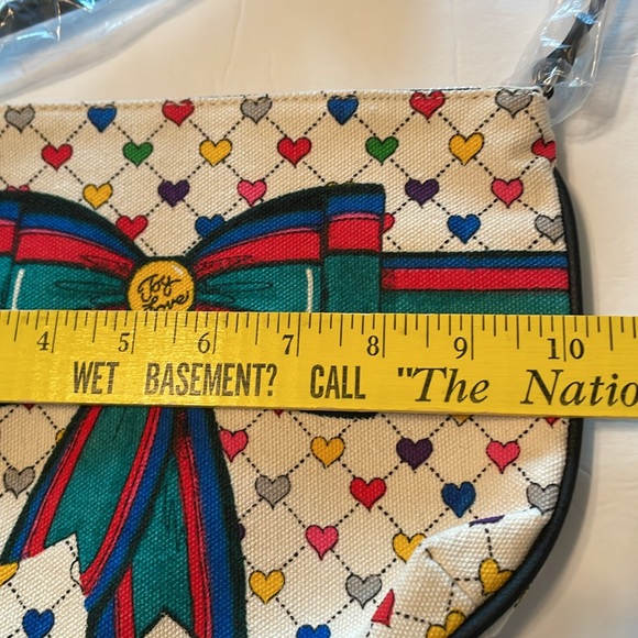 Brighton Silver Plated 3 Heart Key Chain & Love & Joy Crossbody Pouch - Picture 9 of 10